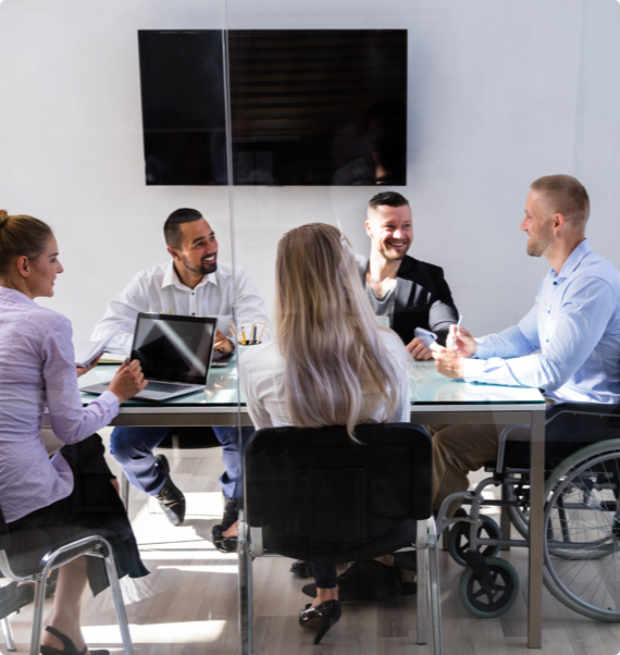 Disability Management Sessions img 1 Employees during a disability management session