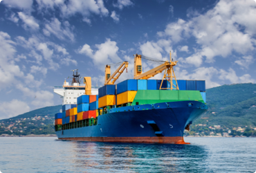 A container ship carries dangerous goods