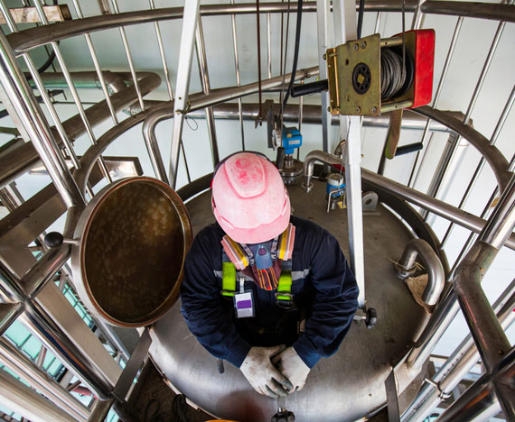 Confined Space Training worker entering confined space