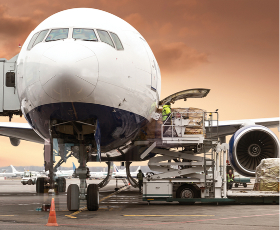 Transportation of Dangerous Goods by Air cargo plane transporting dangerous goods