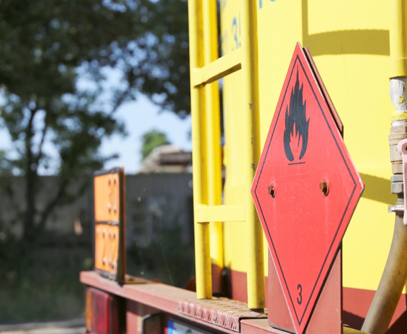 truck transporting dangerous goods
